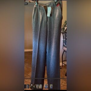 New York & Company Black and Gray CityCrepe Cuffed Trousers NWT